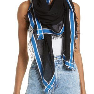 Rag & Bone Lance Cotton Logo Lightweight Scarf
